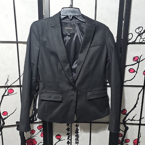 Banana Republic Black Blazer Size 4 - Picture 2 of 7